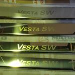 Накладки на пороги Лада Веста СВ с лазерной гравировкой