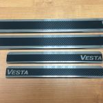 Накладки на пороги Lada Vesta карбон